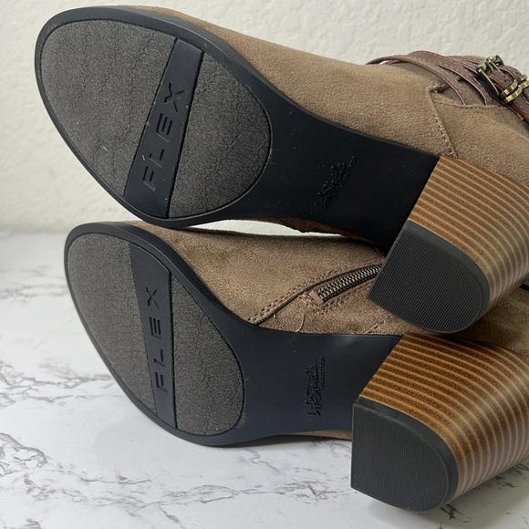 Life Stride Tan and Brown Ankle Boots - Picture 9 of 12